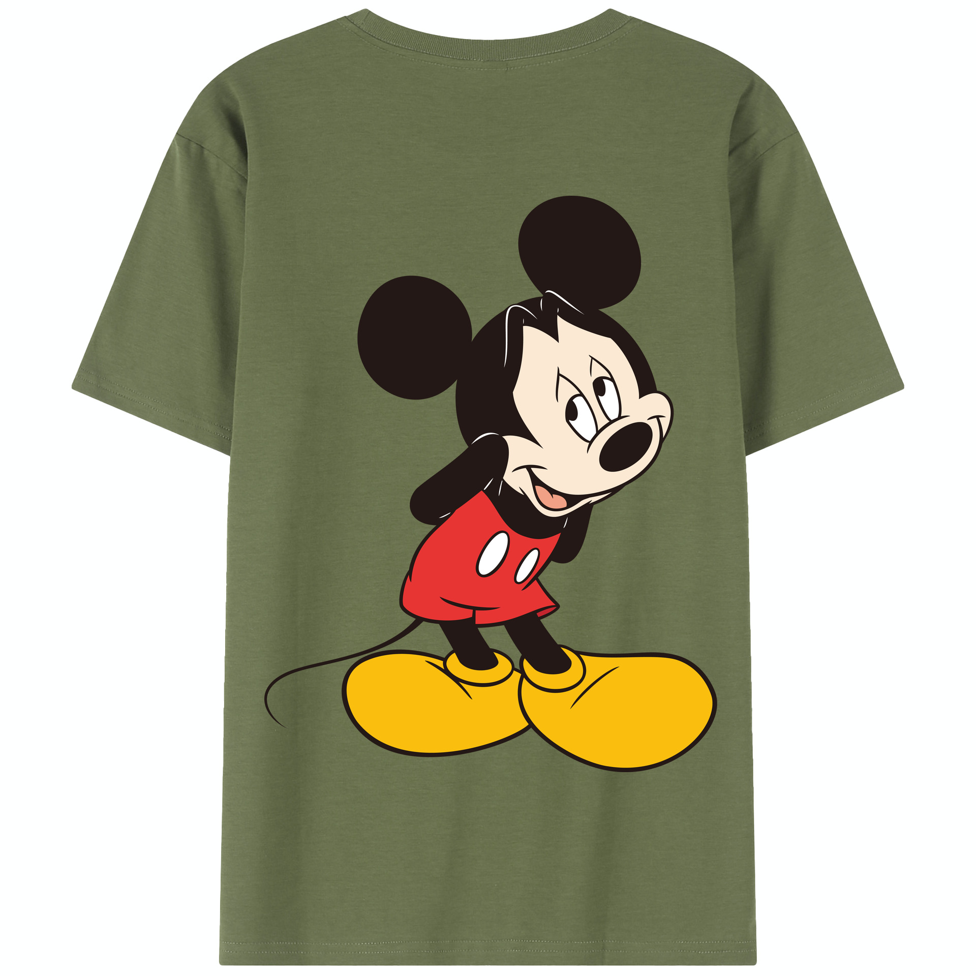 （画像用） ミッキーマウス Mickey Mouse 綿100％半袖Tシャツ（背面プリント）